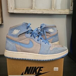 Nike Air Jordan 1 High University Blue and Gray Sneakers